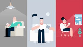 People relaxing at home with notifications, social media likes and messages, digital lifestyle cartoon for online engagement and remote connection - Powered by Shutterstock - Get 15% off with code: PIKWIZARD15