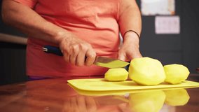 Preparing fresh ingredients for a healthy meal at home while chopping vegetables in the kitchen - Powered by Shutterstock - Get 15% off with code: PIKWIZARD15