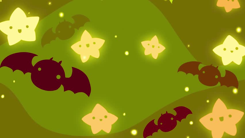 A cute halloween themed background with bats and stars. Perfect for a fun and spooky celebration design.