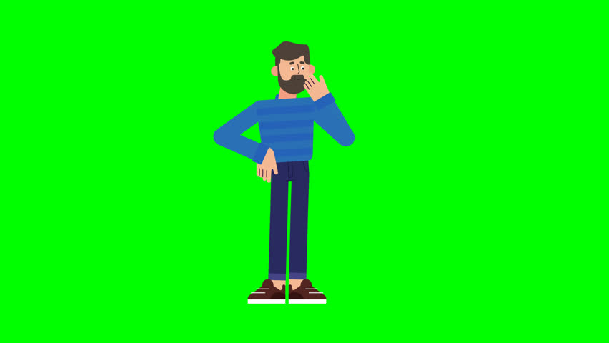 3D green screen casual guy eating food while sitting, perfect for marketing, explainer videos, digital assets, and creative projects needing isolated eating actions.