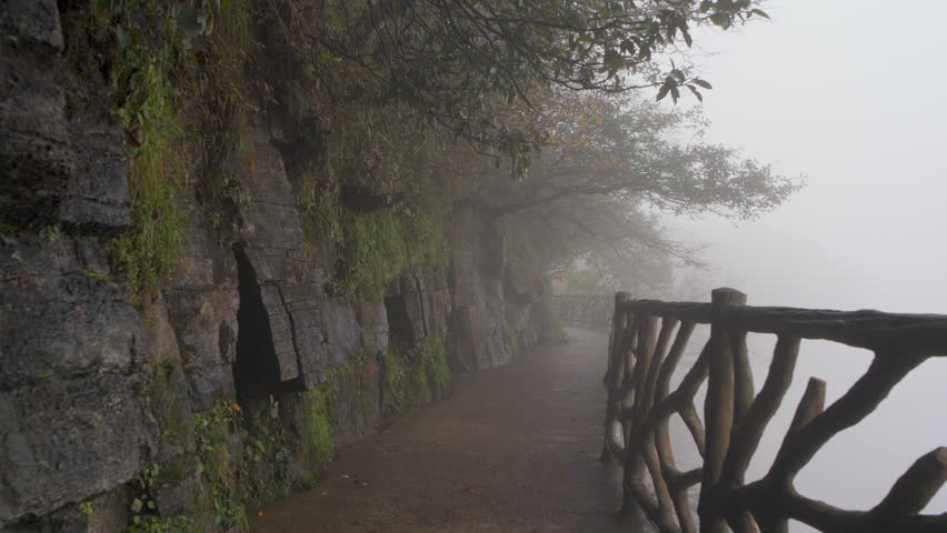 Misty Footpath on Tianmen Mountain (天门山), Zhangjiajie (张家界), Hunan Province, China