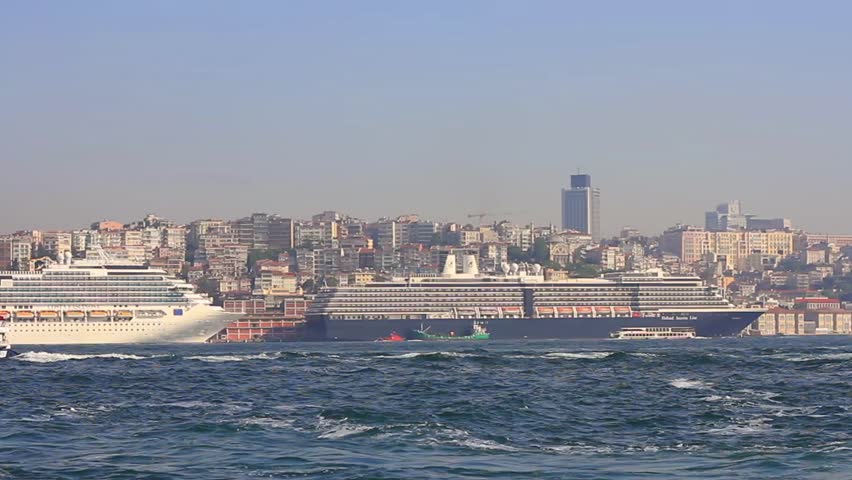 ISTANBUL - MAY 16: Galataport project includes construction and 30 year