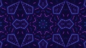 Neon blue and purple geometric abstract tunnel motion futuristic symmetry pattern seamless looping 4k video background - Powered by Shutterstock - Get 15% off with code: PIKWIZARD15