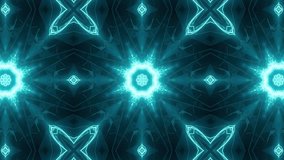 Blue neon futuristic kaleidoscope symmetry abstract digital energy star light pattern seamless looping 4k video background - Powered by Shutterstock - Get 15% off with code: PIKWIZARD15