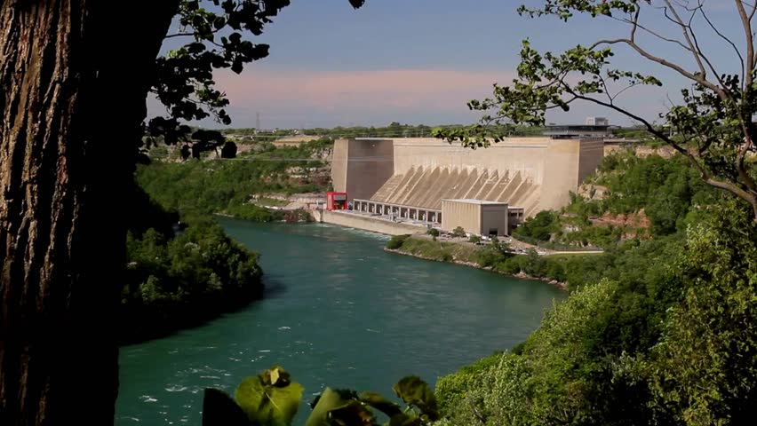 Sir adam beck hydro electric generating station on the niagara river in canada
