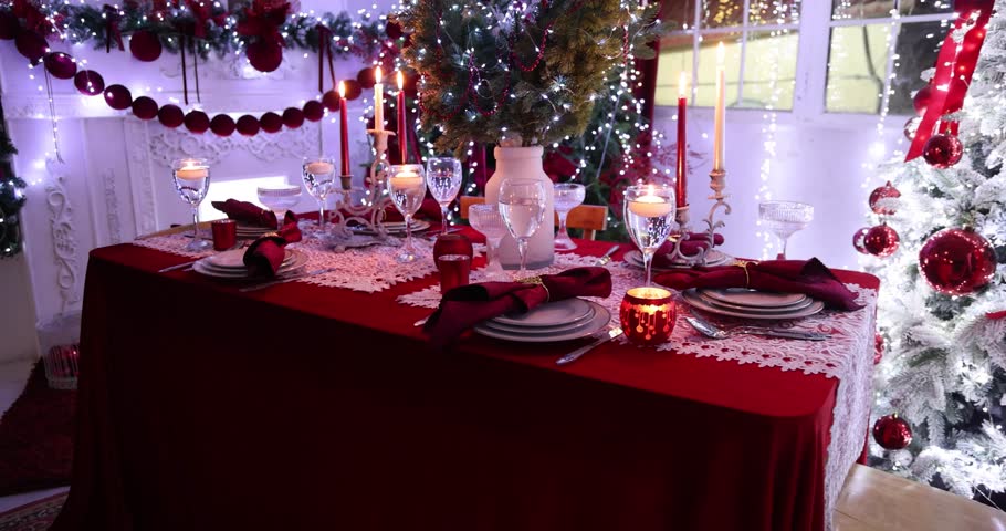 There are candles and various New Year