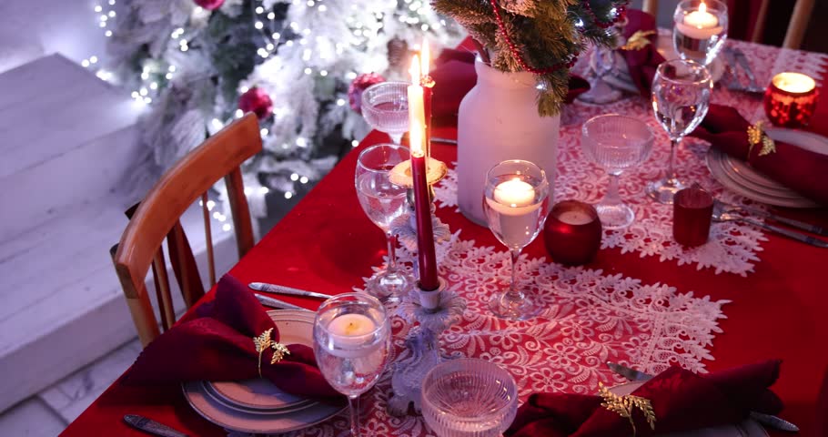 There are candles and various New Year