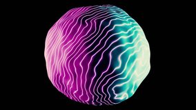 Mystic Neon Alien Sphere 3D Abstract Organic Deformation Animation (Purple Laser Ring, Translucent Matte Sculpture, Futuristic Loop) - Powered by Shutterstock - Get 15% off with code: PIKWIZARD15