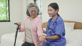 Elderly woman was experiencing pain due muscle degeneration in her upper arm female physical therapist provided arm stretching therapy relieve pain reduce muscle tension and help restore mobility. - Powered by Shutterstock - Get 15% off with code: PIKWIZARD15