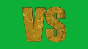 3D Golden Rusty VS Versus Text Rotating Metallic Grunge Style Animation on Green Screen Background - Powered by Shutterstock - Get 15% off with code: PIKWIZARD15