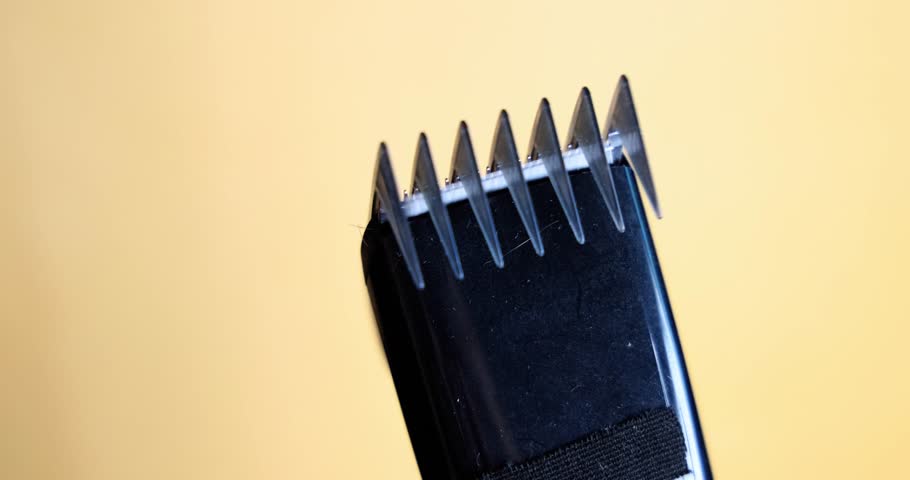 Close up shot of an electric shaver