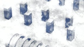 A minimalist animation loop featuring an abstract cityscape rendered in watercolor style. Perfect for backgrounds, presentations, and creative projects. - Powered by Shutterstock - Get 15% off with code: PIKWIZARD15