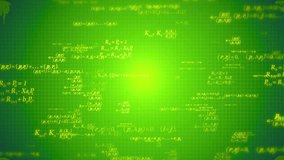 Explore complex math equations and formulas in this abstract visualization. Perfect for educational content, science videos, and background visuals. Green theme. - Powered by Shutterstock - Get 15% off with code: PIKWIZARD15