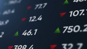 Abstract digital screen showing sales stats, percentage growth and decline, perfect for business and finance projects. - Powered by Shutterstock - Get 15% off with code: PIKWIZARD15