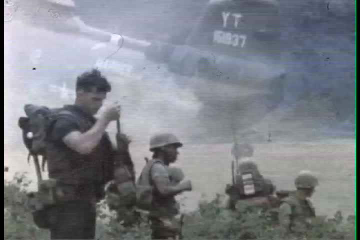 1960s - On the ground troop combat footage in Vietnam War in 1966.