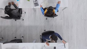 People, call center and computer for contact, group or customer support at investment company. Men, women and above for consultant team in office, voip headset or financial advisory service at agency - Powered by Shutterstock - Get 15% off with code: PIKWIZARD15