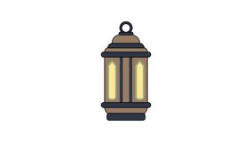 Vintage hanging lantern animation showing warm glowing light in a classic decorative design perfect for night festival and celebration scenes - Powered by Shutterstock - Get 15% off with code: PIKWIZARD15