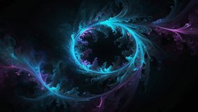 A vivid abstract fractal artwork featuring swirling neon blue and purple energy forming a glowing, ethereal vortex on a dark cinematic background. - Powered by Shutterstock - Get 15% off with code: PIKWIZARD15