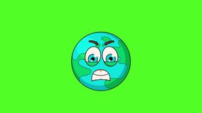 Angry earth cartoon emoji with a furious expression, showing frustration, warning, or environmental concern in a bold and expressive planet emoticon style. - Powered by Shutterstock - Get 15% off with code: PIKWIZARD15