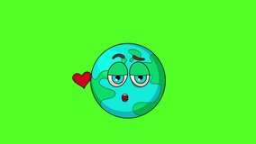 Cute earth cartoon emoji blowing a kiss in a seamless loop animation, symbolizing global love, positivity, affection for the planet, and playful environmental awareness. - Powered by Shutterstock - Get 15% off with code: PIKWIZARD15