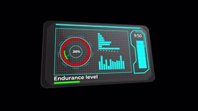 health metrics overview, interactive holographic indicators for health and endurance, dynamic interface presenting comprehensive health data and activity metrics with advanced holographic technology - Powered by Shutterstock - Get 15% off with code: PIKWIZARD15