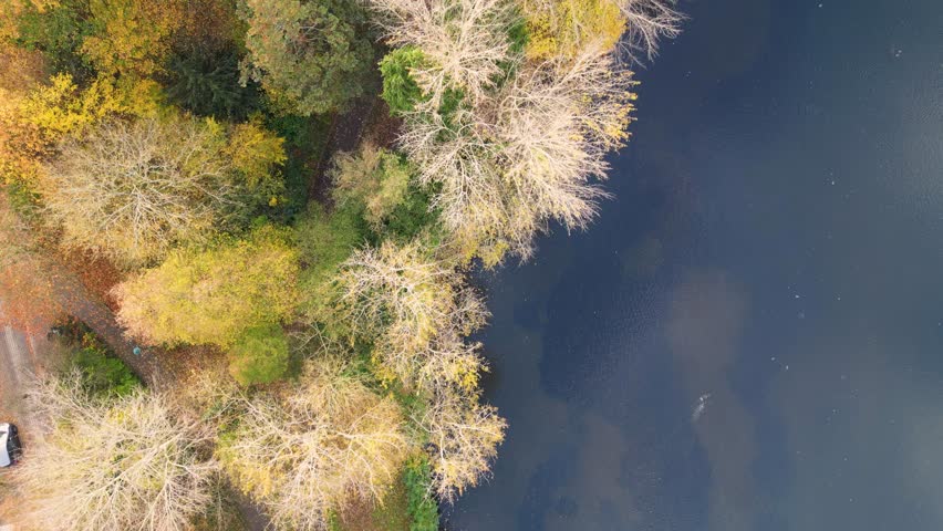 Aerial view of a platform on water, Belgium.