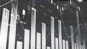 Play starting, finance chart animating bars changing line moving person lunging to show market. Overlay, candlestick, graph, business, marketing, animated, trading - Powered by Shutterstock - Get 15% off with code: PIKWIZARD15
