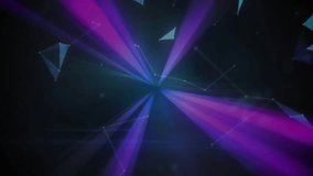 Inward beams starting magenta ribbons and nodes, converging and forming holographic globe for data. Sphere, orb, digital, neon, wireframe, orbit, abstract - Powered by Shutterstock - Get 15% off with code: PIKWIZARD15