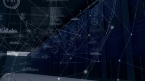 Faint nodes appearing network overlay intensifying, pulsing and connecting racks, showing data flow. Datacenter, cabinet, corridor, servers, blue, cool, futuristic - Powered by Shutterstock - Get 15% off with code: PIKWIZARD15