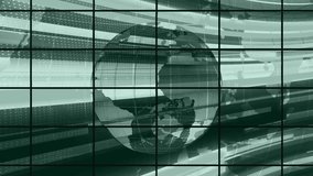 Abstract digital world map in green tones animation - Powered by Shutterstock - Get 15% off with code: PIKWIZARD15