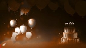 Royal Gold Silver Balloons Golden Confetti Birthday Background - Powered by Shutterstock - Get 15% off with code: PIKWIZARD15