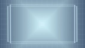 Overlapping double rectangular frames animated with a subtle stop motion effect, Technical grid pattern background moving smoothly in a horizontal direction across the darker area - Powered by Shutterstock - Get 15% off with code: PIKWIZARD15