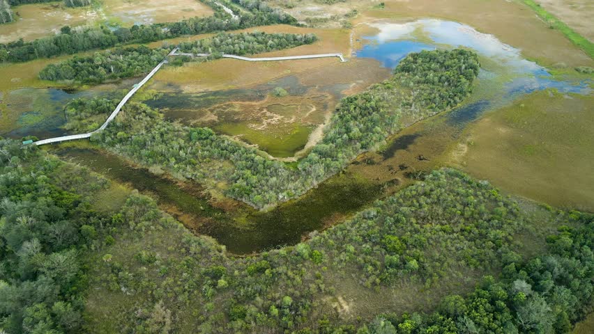 Aerial view of Chapel Trail Nature Preserve, United States.