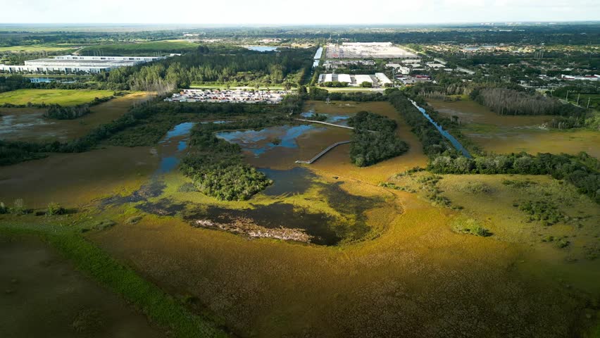 Aerial view of Chapel Trail Nature Preserve, United States.