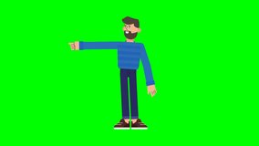 3D Green Screen Casual Guy Pointing Gesture Animation for Versatile Digital Projects — A clean chroma key character performing a clear pointing action, ideal for promos, tutorials, presentations.
 - Powered by Shutterstock - Get 15% off with code: PIKWIZARD15