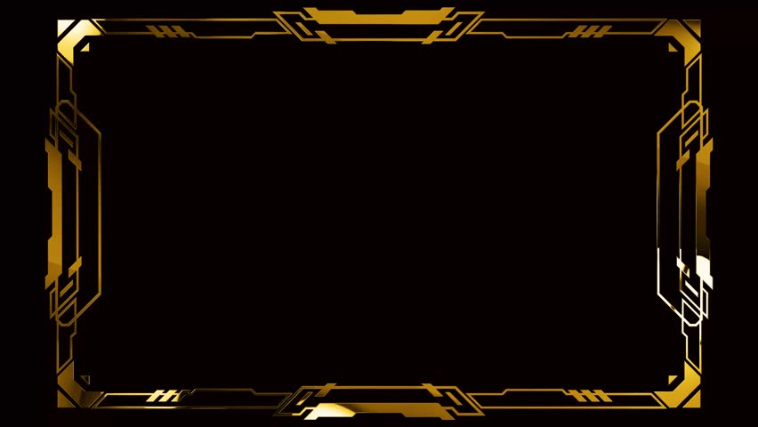 golden high technology frame for text background
