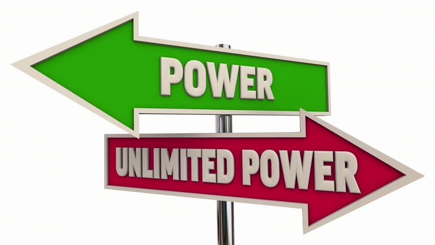 Unlimited Power Arrow Sign Unrestricted Limitless Authority 3d Animation