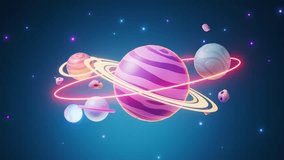 Cartoon style planet in the outer space, 3d rendering 4k - Powered by Shutterstock - Get 15% off with code: PIKWIZARD15
