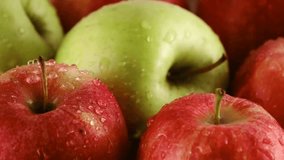 “Close-up of fresh green apples being washed with water droplets on a table, highlighting freshness, cleanliness, and vibrant natural textures.” - Powered by Shutterstock - Get 15% off with code: PIKWIZARD15