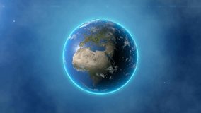 A seamless 3D animation of Earth spinning slowly, showcasing a realistic globe with dynamic visuals for technology, education, and global connectivity. - Powered by Shutterstock - Get 15% off with code: PIKWIZARD15