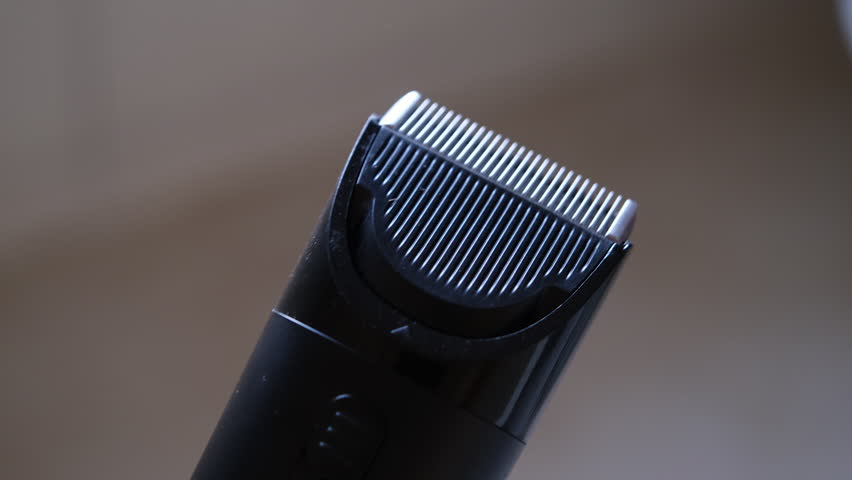 Close-up of a Hair Trimmer working with buzzing sound