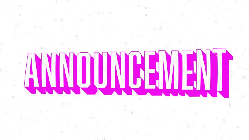 Announcement Stretchy Title Animation With Dots Background