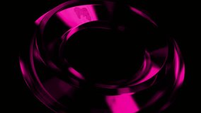 Metallic torus rotating smoothly, reflecting pink hues against dark background, generating mesmerizing abstract geometric motion graphic design element - Powered by Shutterstock - Get 15% off with code: PIKWIZARD15
