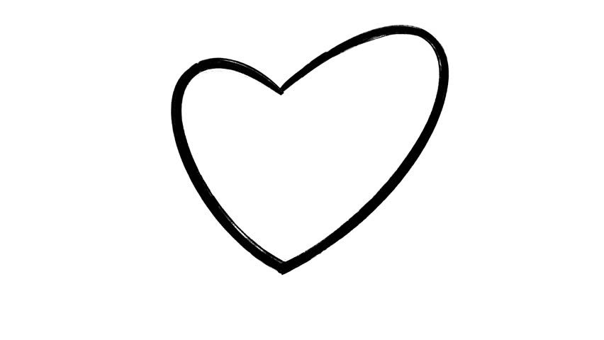Easy to use hand drawn heart doodle