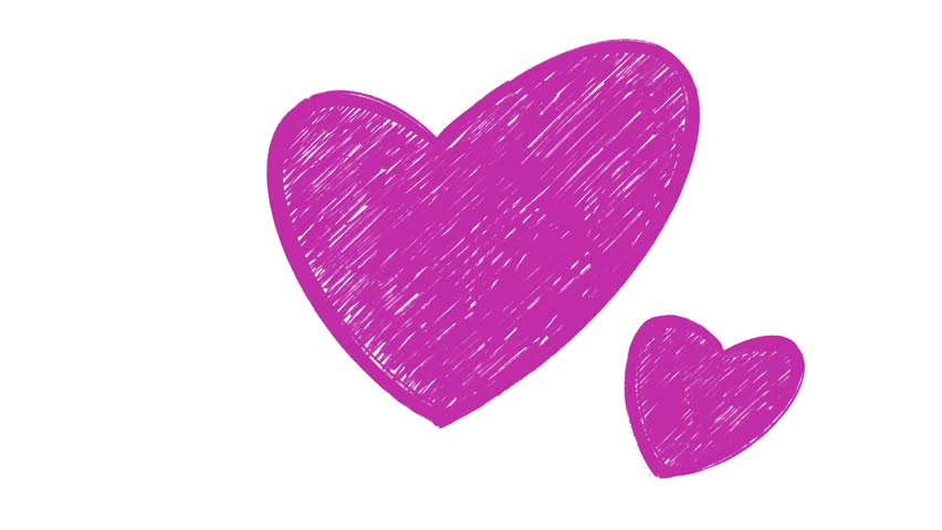 Easy to use hand drawn heart doodle