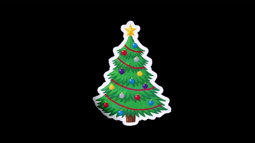 Christmas Tree, Peel Off Sticker