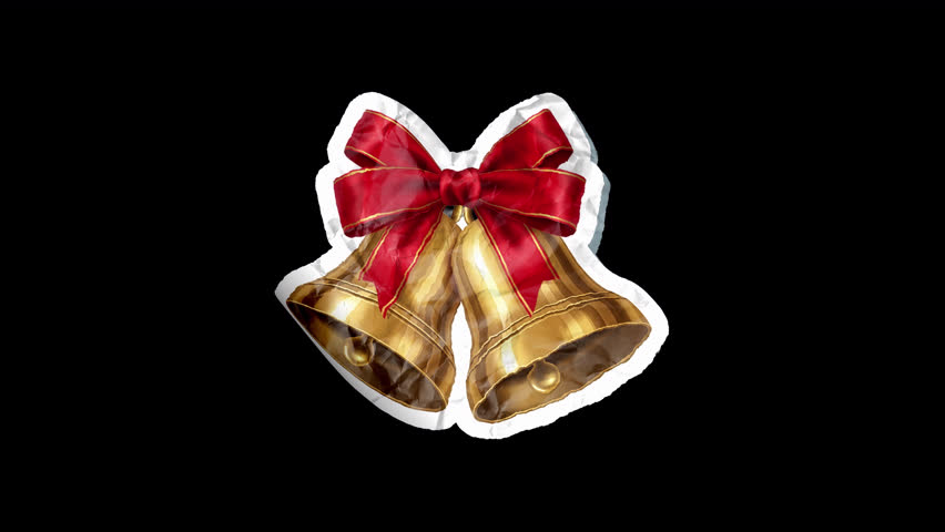 Christmas Bell Badge, Peel Off Sticker