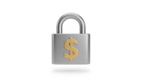 A metallic 3D padlock representing security, privacy, and protected financial data. - Powered by Shutterstock - Get 15% off with code: PIKWIZARD15
