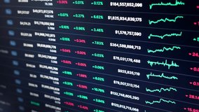 financial chart with moving up number in stock market ticker board on black monitor background - Powered by Shutterstock - Get 15% off with code: PIKWIZARD15