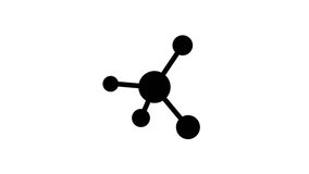 A minimalist black icon depicting a central node connected to four other nodes, symbolizing a network, data connection, or molecular structure on a white background. - Powered by Shutterstock - Get 15% off with code: PIKWIZARD15
